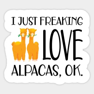 Alpaca - I just freaking love alpacas, OK. Sticker